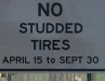 No Studded Tires
