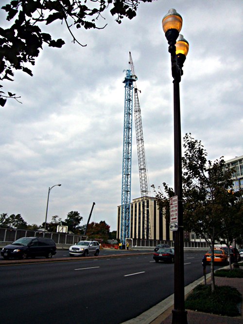 We have a new construction crane in the neighborhood.