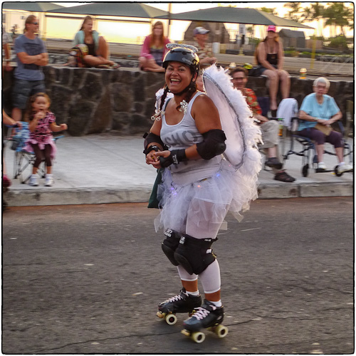 The Roller Derby Chicks were Dainty Fluffy White Angels this year.