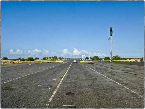 Walk to the end of the runway...