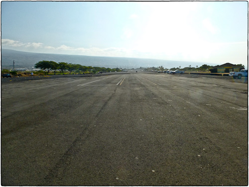 Here I am, at the end of the runway.