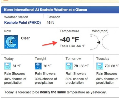 It's MUCH colder than yesterday!