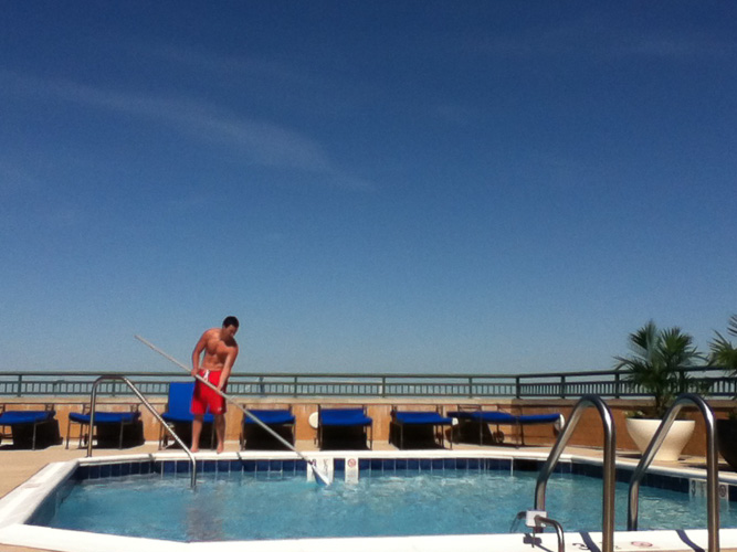 Watching the Hunky Lifeguard Boy