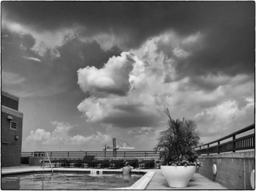 Up on the roof - waiting for the storm that never happened. (Yet)