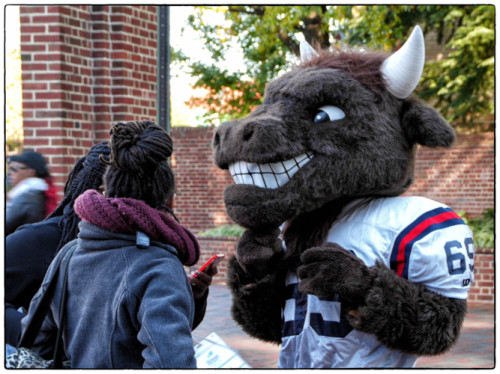 Howard Homecoming Parade - 2013. The mascot looks rather lascivious.
