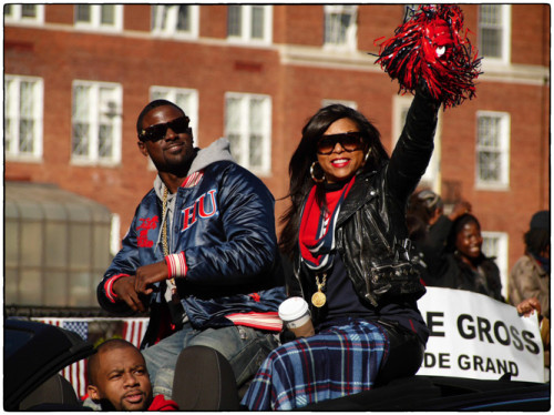 Howard Homecoming Parade - 2013 Academy Award-nominated actress Taraji P. Henson (B.A. '95) and actor Lance Gross (B.F.A. '04) team up as grand marshals of Homecoming