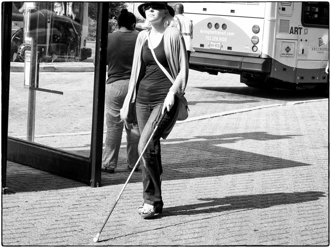 At the bus stop