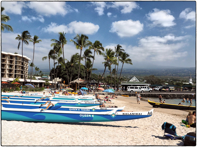 Kamakahonu Beach this afternoon