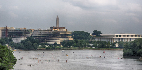 From the Key Bridge, looking south.