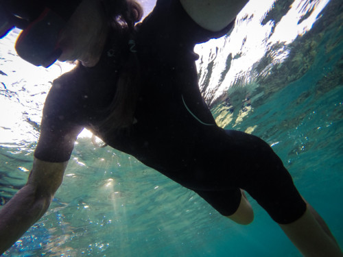 wetsuits = underwater spanx!