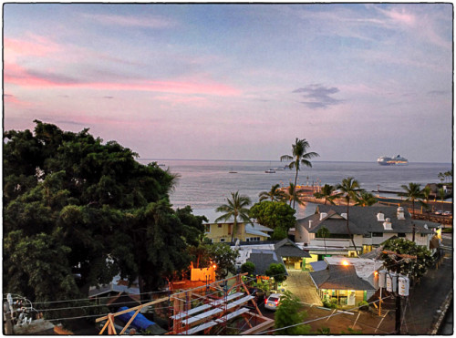 Early this morning from the lanai.