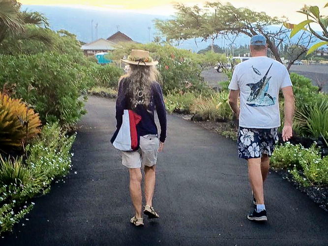 Billy and I were caught on our sunrise walk...