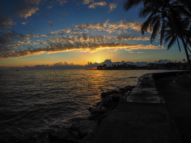 Sunset - yesterday. Hulihe'e Palace.