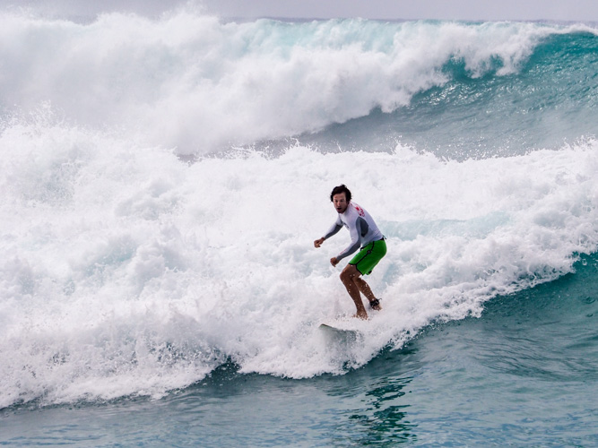 Not the best ever surfing - sort of lumpy.