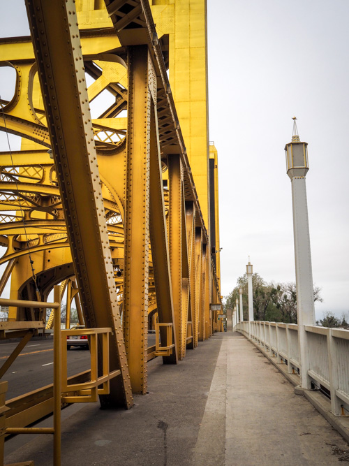 I found this cool old "gold" bridge in Sacramento