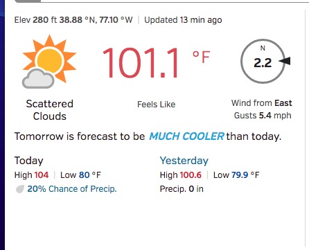 3 digits temps are back. sigh.