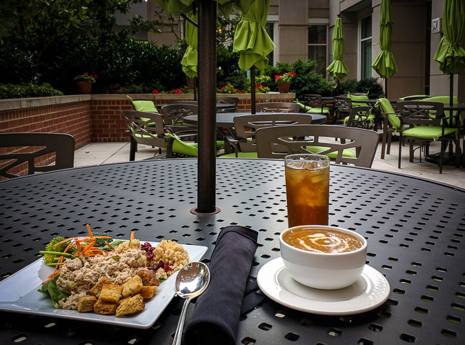 Maybe the last outdoor meal of the season.