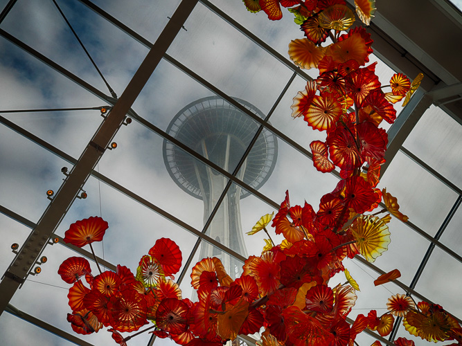 The Space Needle from Chihuly Museum.