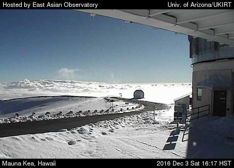 Still snow up top.
